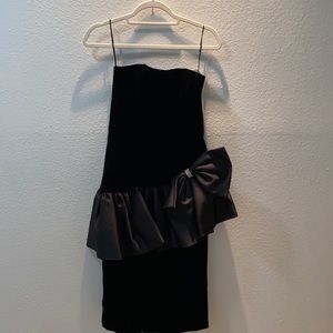 Black velvet dress